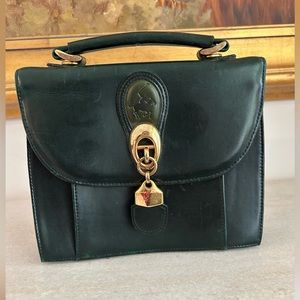 Vintage 1970s Ralph Lauren Leather Purse, Hunter Green